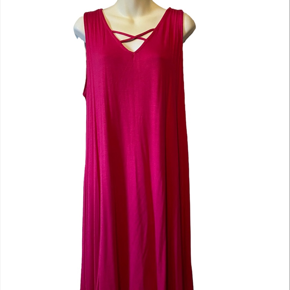 Pink tank dress